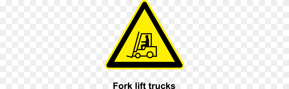 Sign Fork Lift Trucks Clip Art Vector, Symbol, Road Sign, Triangle Png