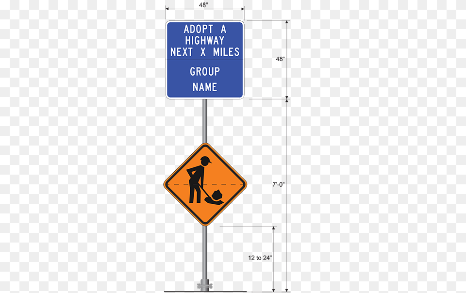 Sign Guidelines And Applications Manual Adopt A Highway Signs, Symbol, Road Sign, Adult, Male Png Image