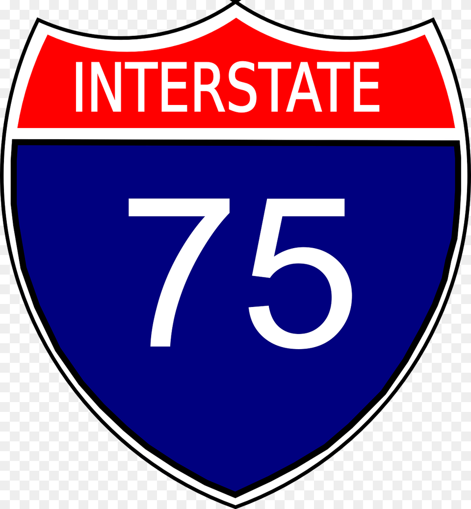 Sign Interstate 75 America Highway Street Road Interstate 75 Sign, Symbol, Text Png