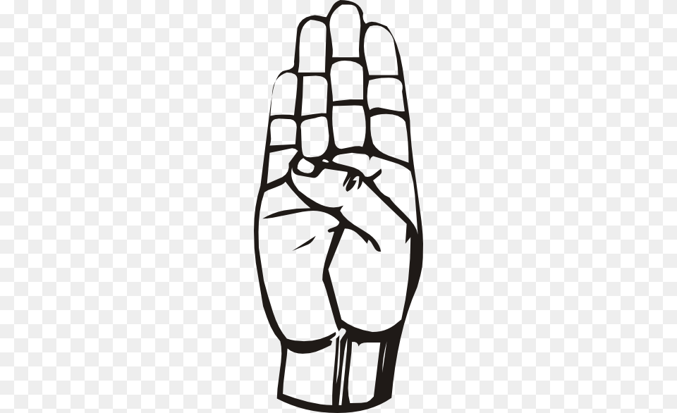 Sign Language B Clip Art Vector, Glove, Body Part, Clothing, Person Free Transparent Png