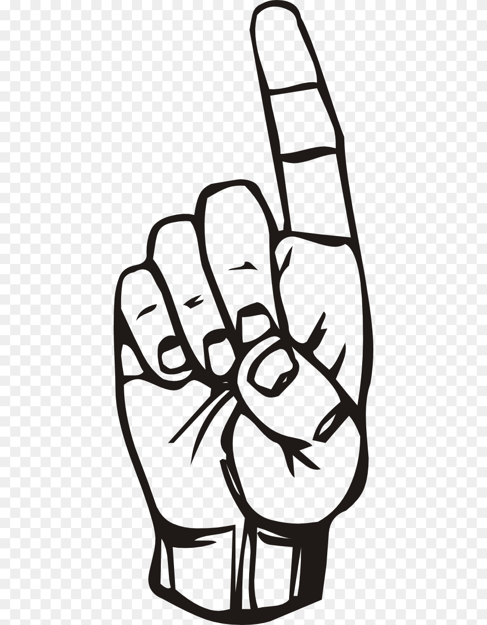 Sign Language D Finger Pointing Clipart, Body Part, Hand, Person, Fist Free Png
