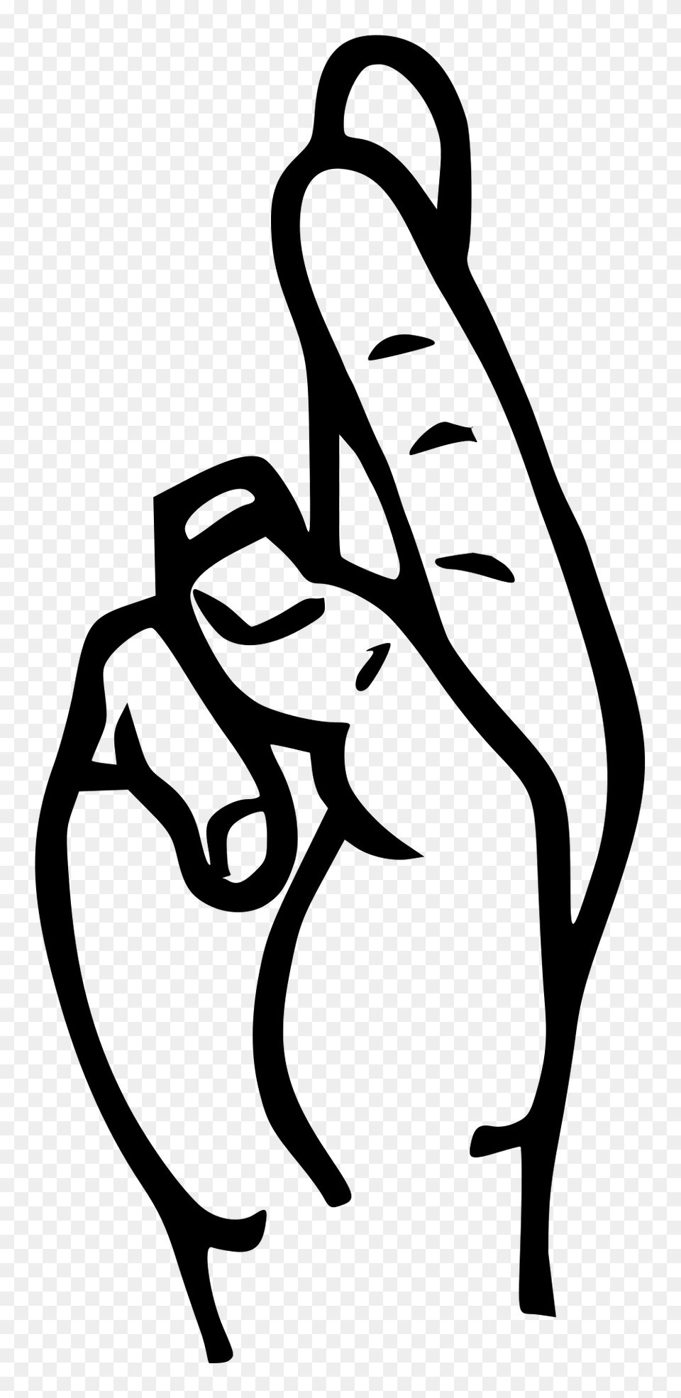 Sign Language R, Gray Free Png