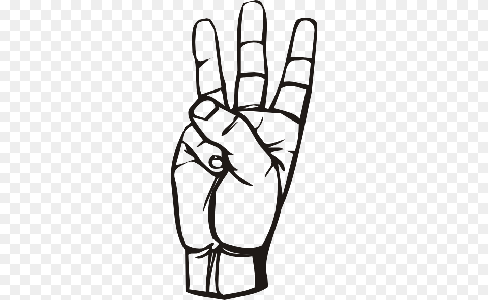 Sign Language W Clip Art Vector, Clothing, Glove, Body Part, Hand Png