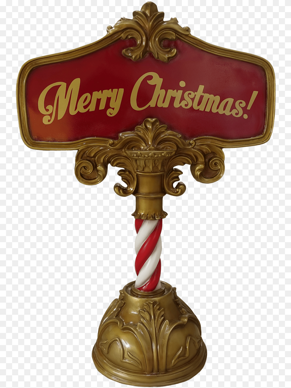 Sign Merry Christmas Caffeinated Drink, Bronze Png