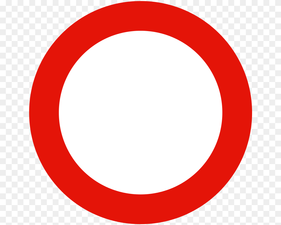 Sign No Vehicles Prohibited Symbol Forbidden Cars Traffic Sign Red Circle, Road Sign Free Png Download