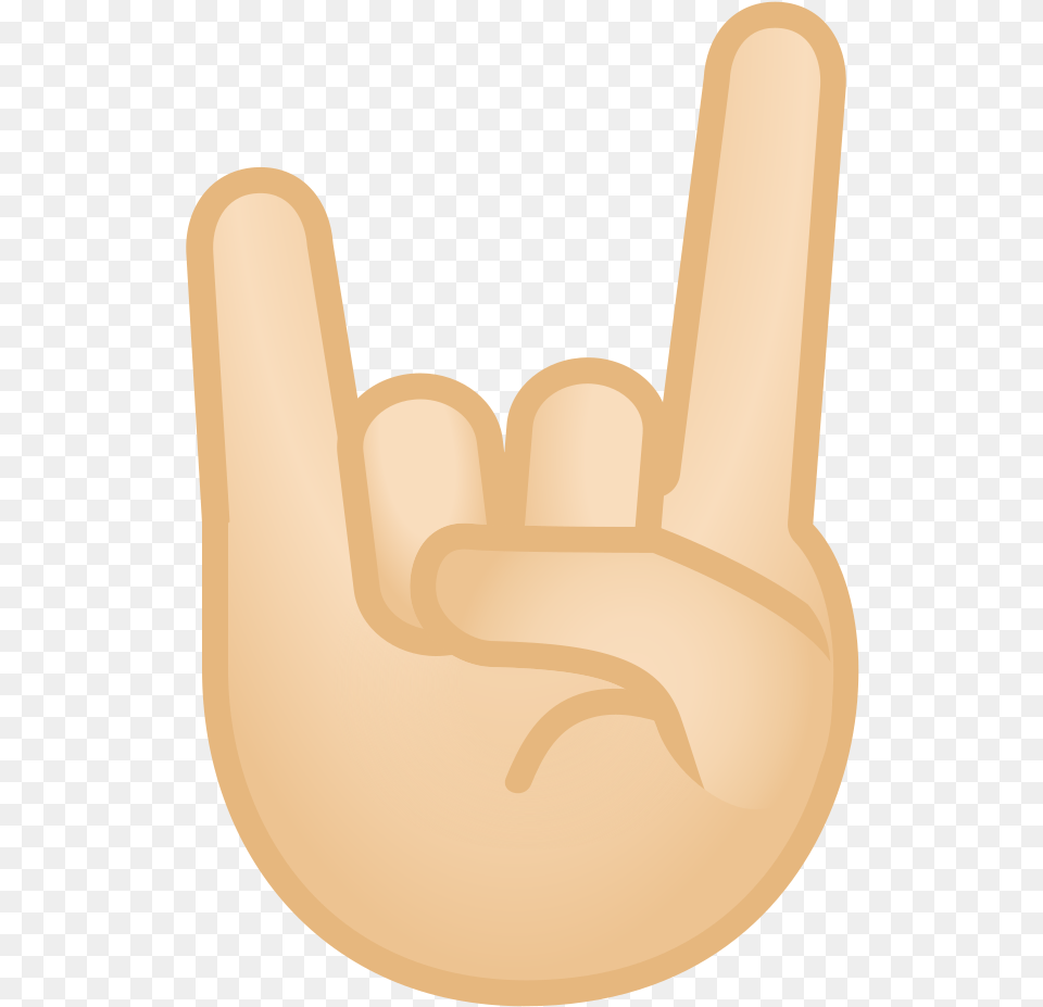Sign Of The Horns Light Skin Tone Icon Meaning Of Horns Emoji, Body Part, Finger, Hand, Person Png