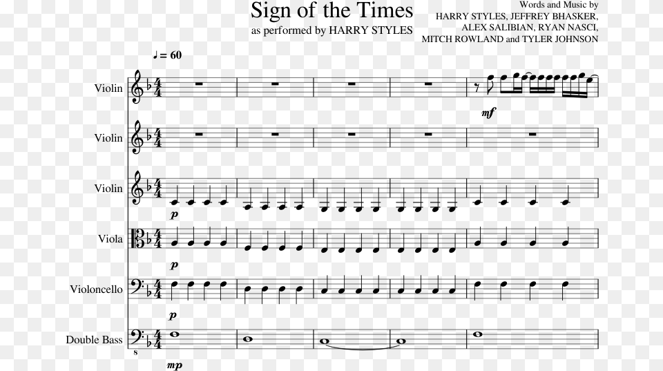 Sign Of The Times Sheet Music Composed By Words And Composer, Gray Png