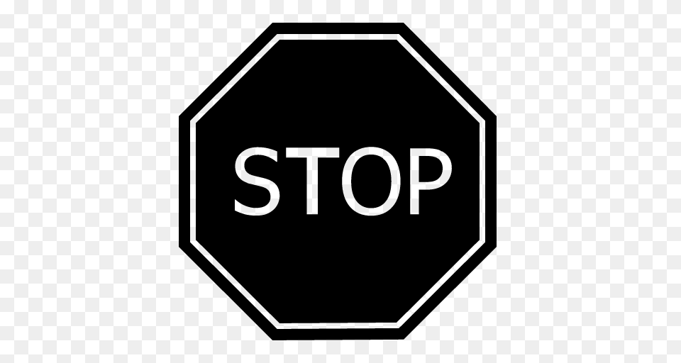 Sign Stop, Gray Png