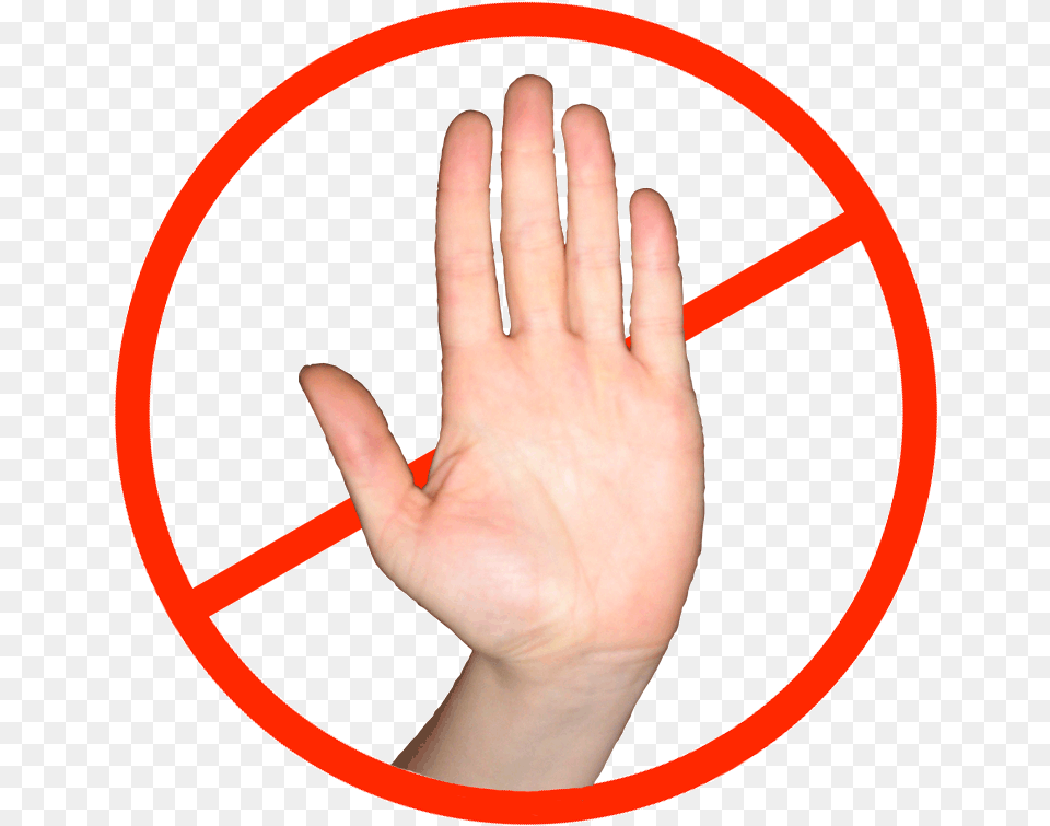 Sign Stop Hand Stop Sign, Body Part, Finger, Person, Wrist Free Transparent Png