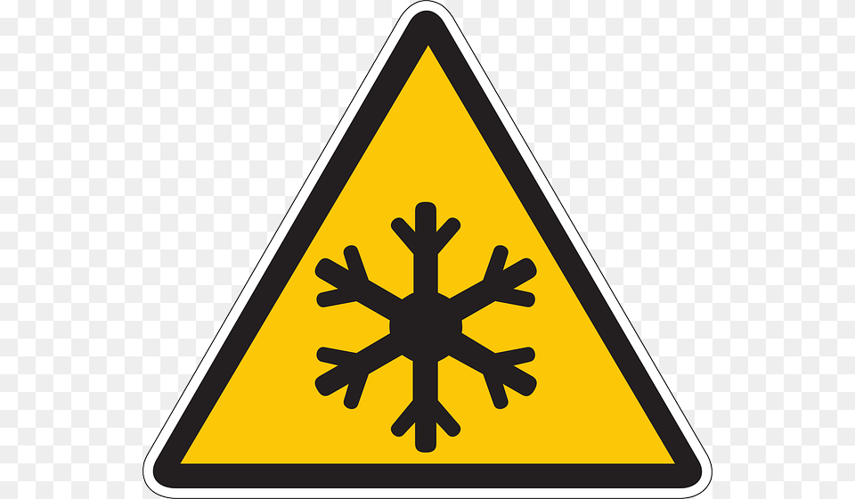 Sign Symbol Low Information Snow Warning Flake Fall Prevention, Road Sign, Outdoors Free Png Download