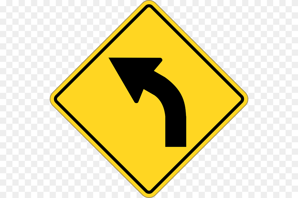 Sign Turn Left Svg Clip Arts Turn Left Sign Vector, Symbol, Road Sign Free Png