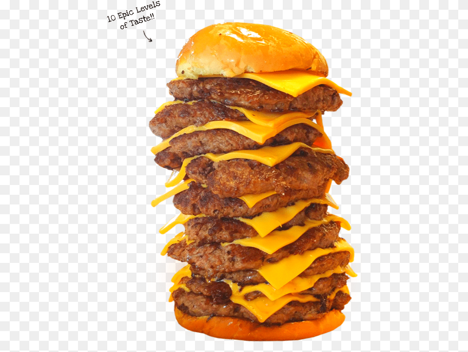 Sign Up For The 10 Patty Cheeseburger Eating Event Burger King 10 Patty, Food Free Png