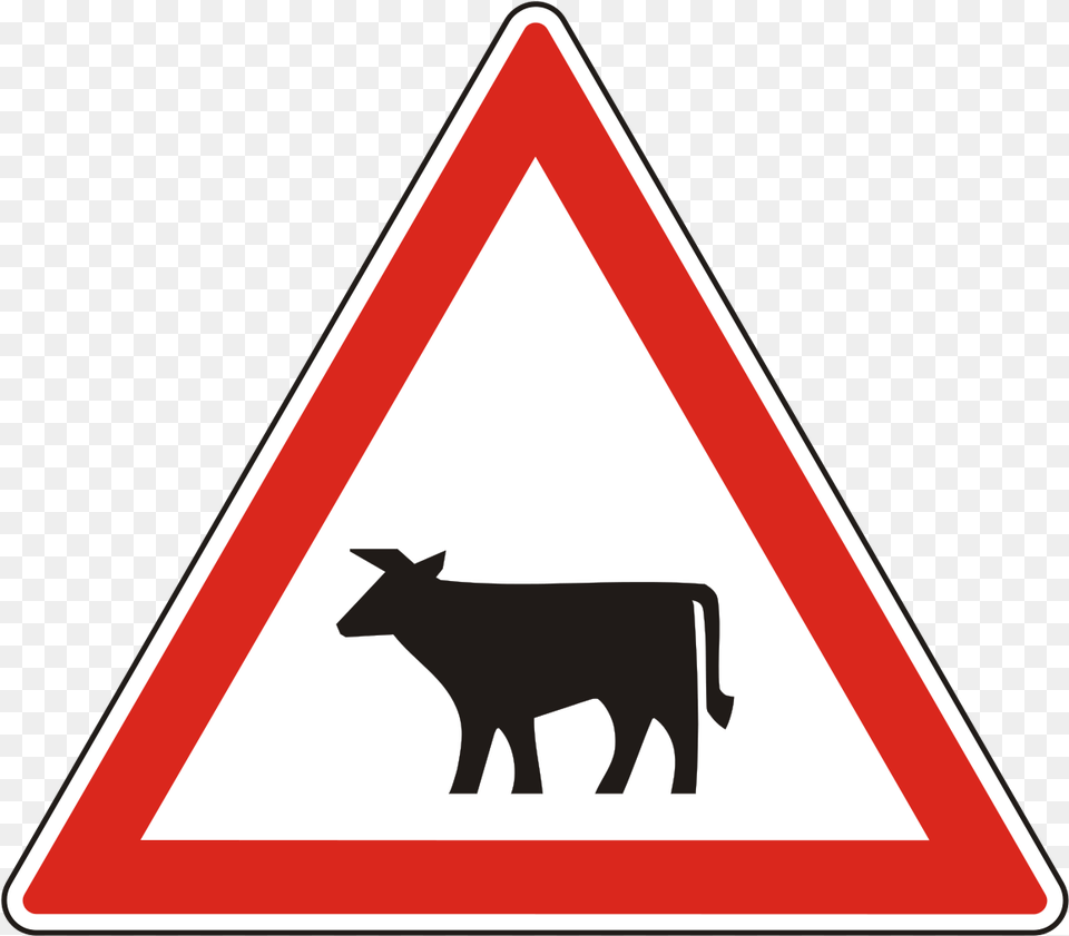 Sign With Cow Meaning, Symbol, Road Sign, Animal, Kangaroo Free Png Download