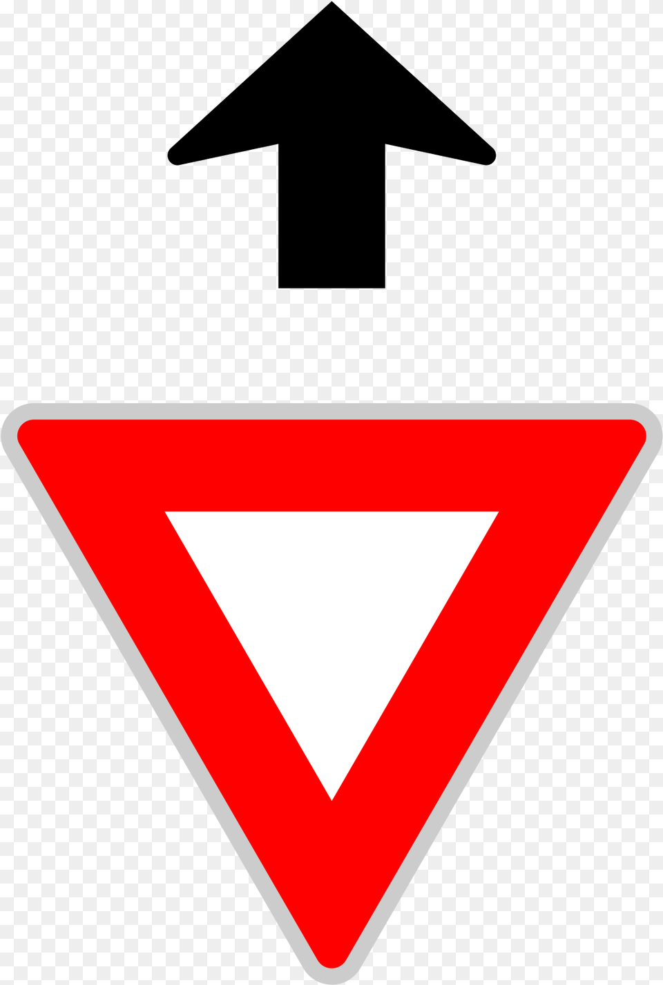 Sign With Triangle And Arrow, Symbol, Road Sign, Dynamite, Weapon Free Png Download