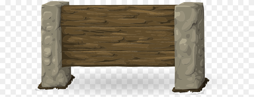 Sign Wooden Pillar Massive Rustic Solid Old Table, Wood, Fence, Plant, Tree Png Image