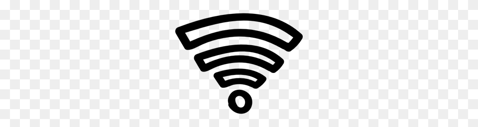 Signal High Wifi Symbol Good Outline Interface Hand Drawn, Gray Free Transparent Png