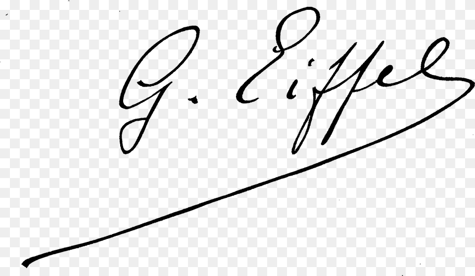Signature De Gustave Eiffel Signature Eiffel, Gray Free Transparent Png