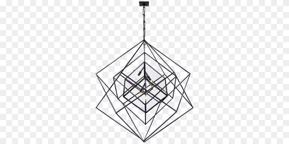 Signature Designer Cubist Chandelier, Lamp, Ceiling Light Png Image