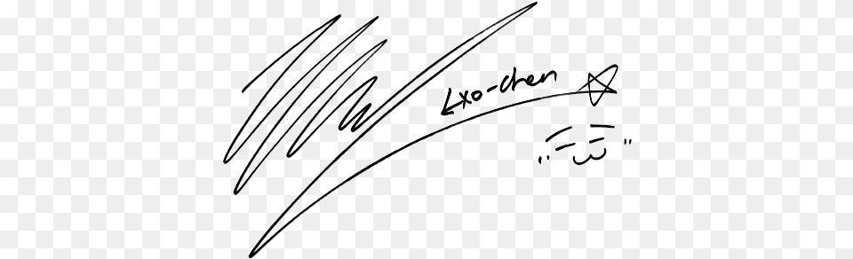 Signature For Thai Wiki Exo Chen Autograph, Handwriting, Text, Bow, Weapon Png Image