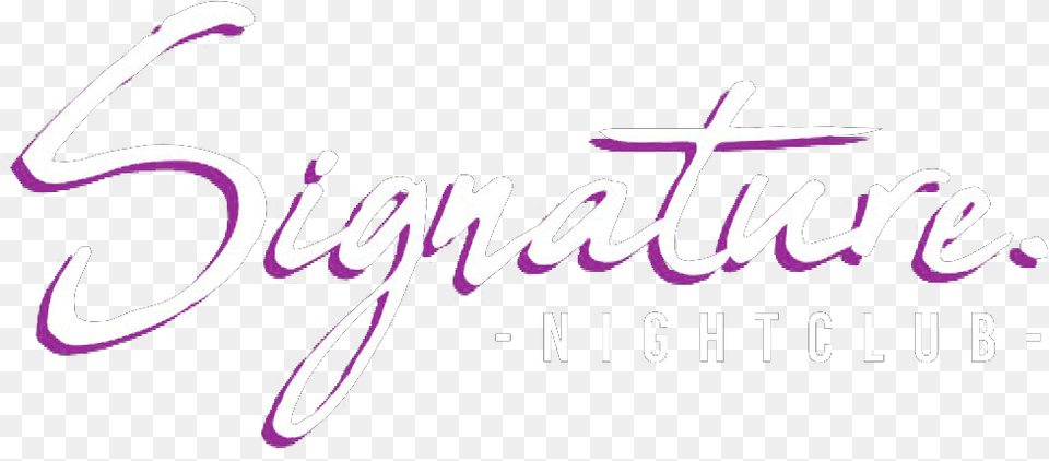 Signature Nightclub Calligraphy, Text, Purple Free Transparent Png