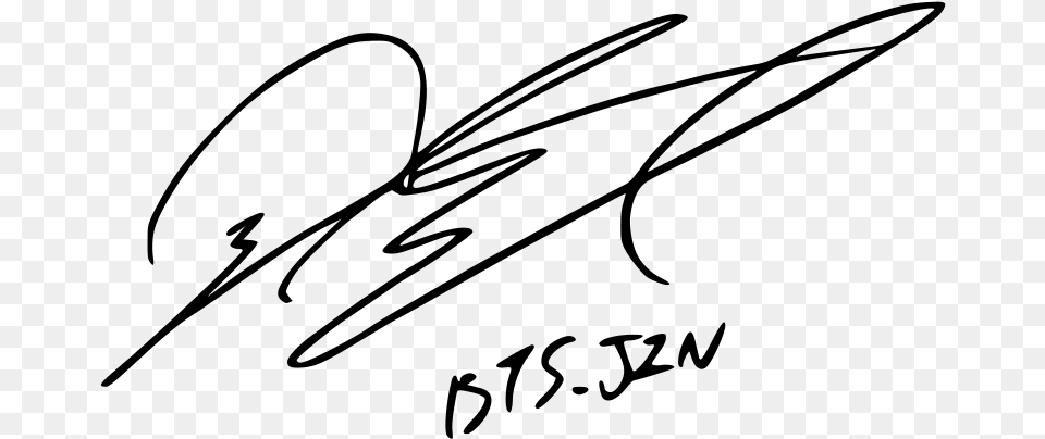 Signature Of Bts Bts Jin Signature, Gray Png