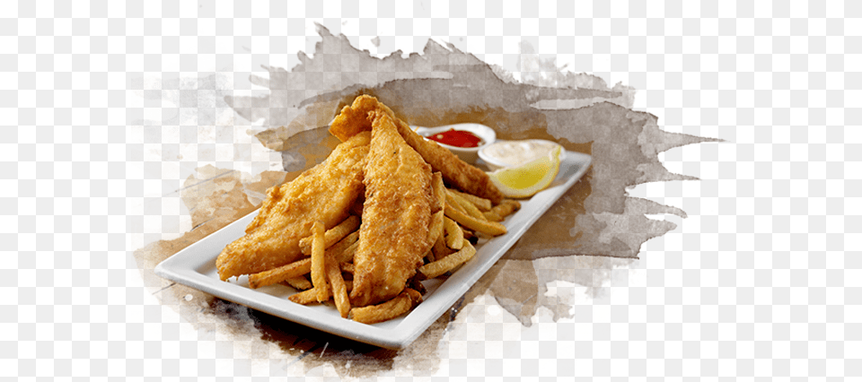 Signatures Fish And Chips, Food, Ketchup, Fried Chicken, Fries Png