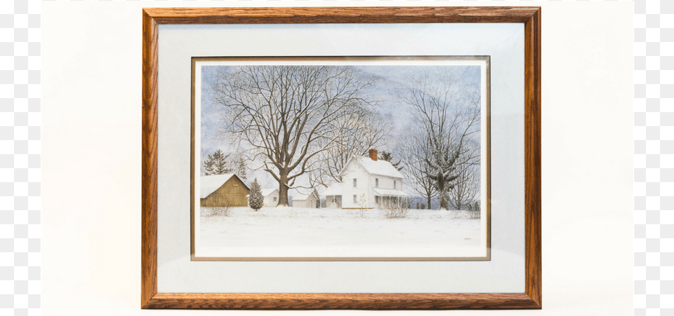 Signed Carolina Snowfall Print Picture Frame, Art, Painting, Outdoors, Nature Free Png