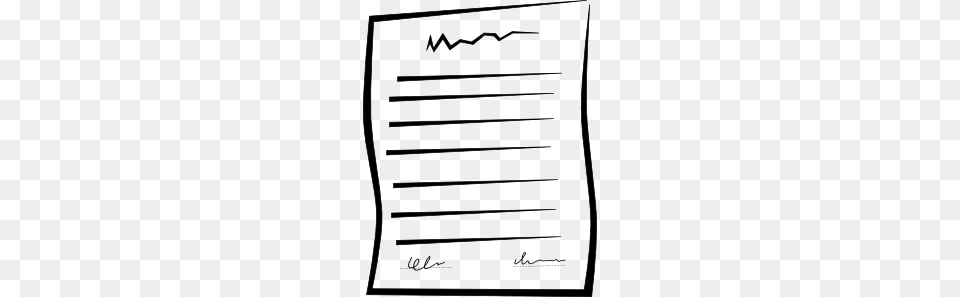 Signed Document Contract Clip Art, Page, Text Free Png