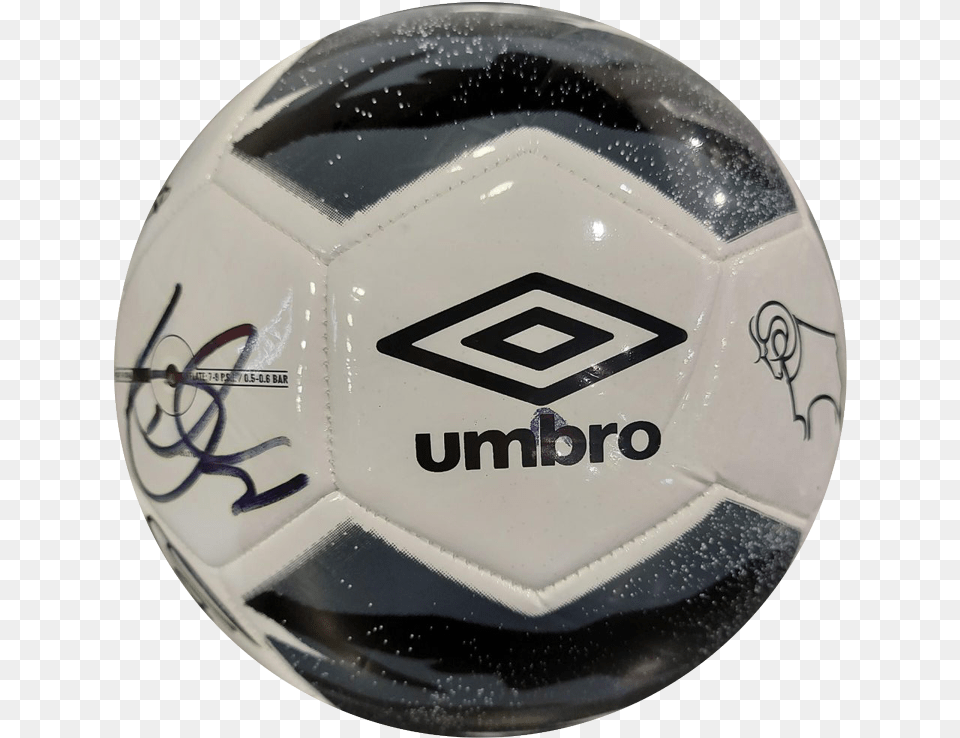 Signed Umbro Football For Soccer, Ball, Soccer Ball, Sport, Plate Png Image