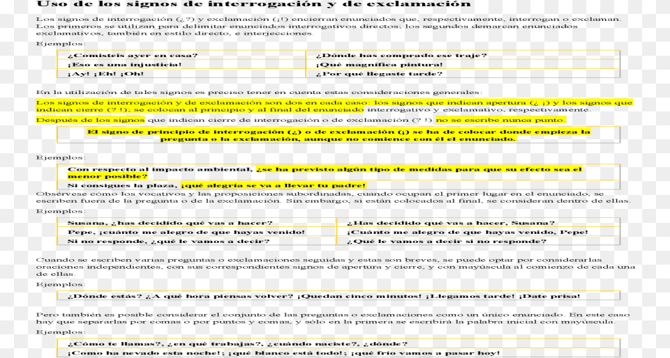 Signos De Interrogacin Exclamacin Y Clasificacin Technique, Page, Text, Computer Hardware, Electronics Free Transparent Png