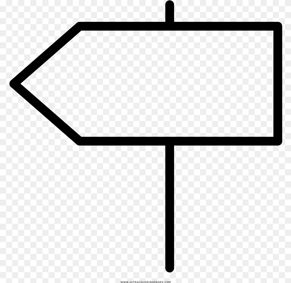 Signpost Coloring, Gray Free Png