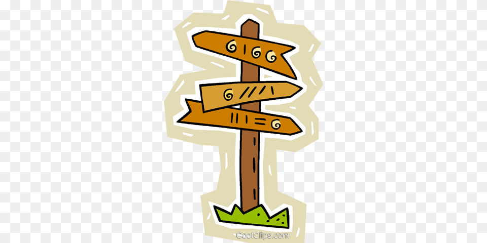 Signpost Royalty Free Vector Clip Art Illustration, Sign, Symbol, Cross, Road Sign Png