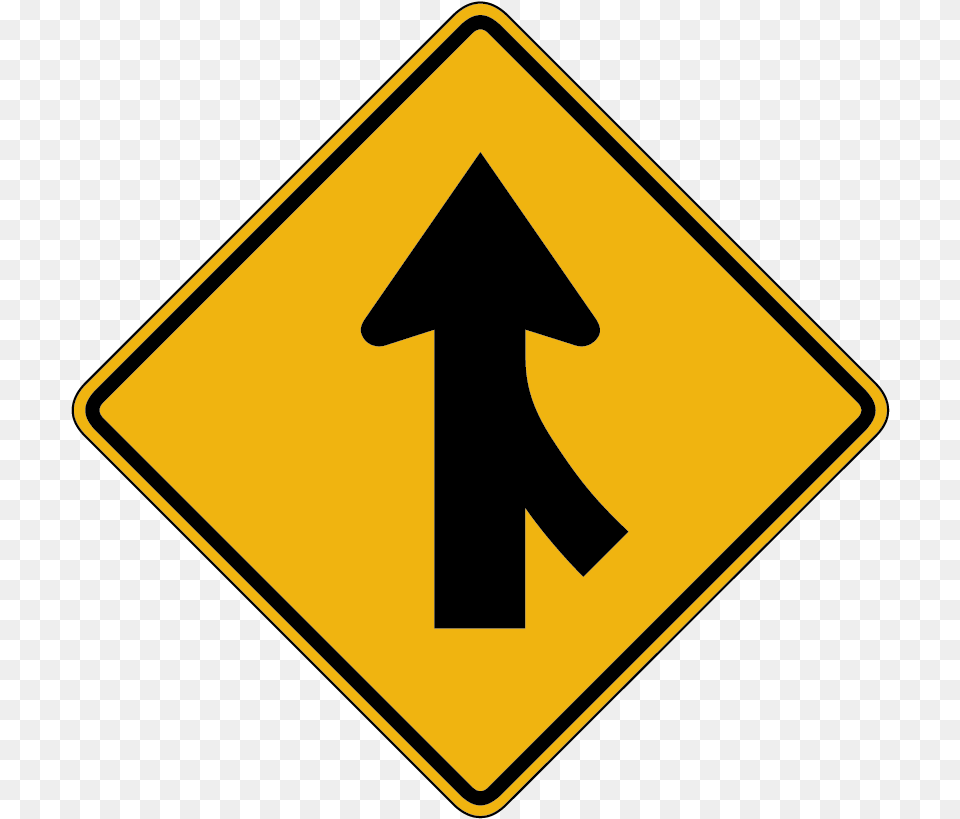 Signs Merging Traffic Sign, Symbol, Road Sign Free Png