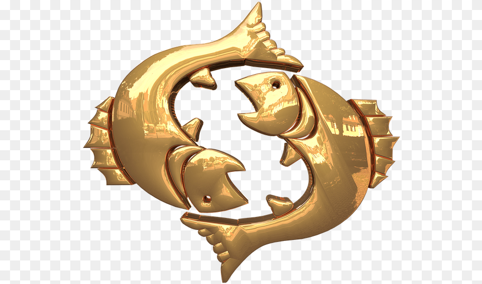 Signs Of The Zodiac Symbol Transparent Background Lucky Colour Of The Day For Pisces, Logo, Gold Free Png Download