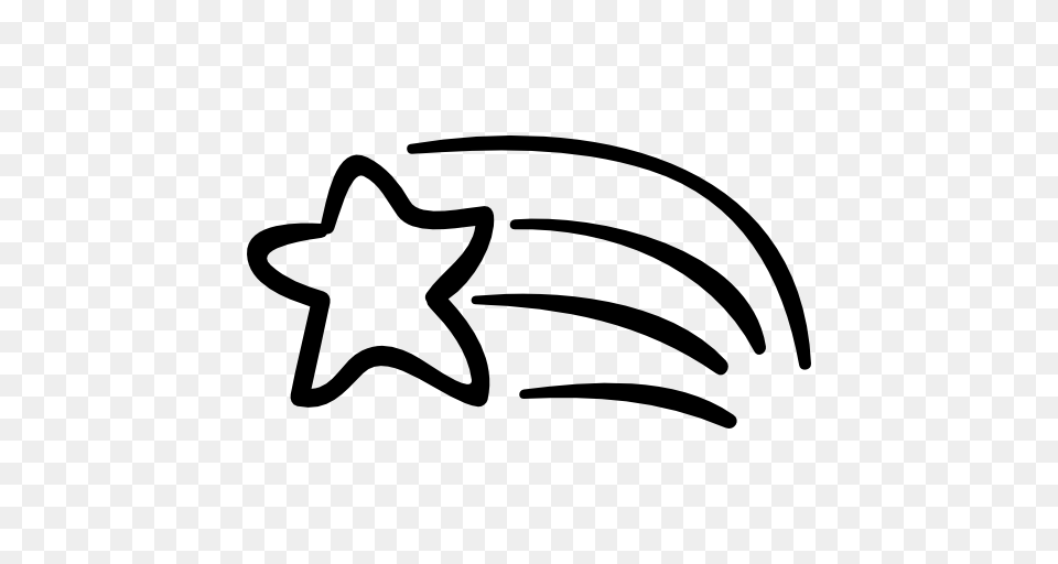 Signs Stars Falling Star Xmas Sky Comet Icon, Gray Png