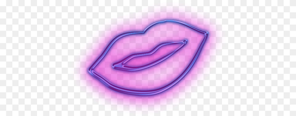 Signs Vector Neon Light Lips Neon Sign, Purple Free Transparent Png