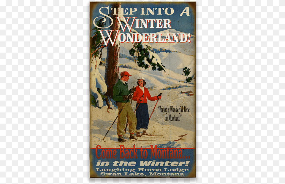 Signs Vintage Winter Lodge, Advertisement, Book, Publication, Poster Png Image