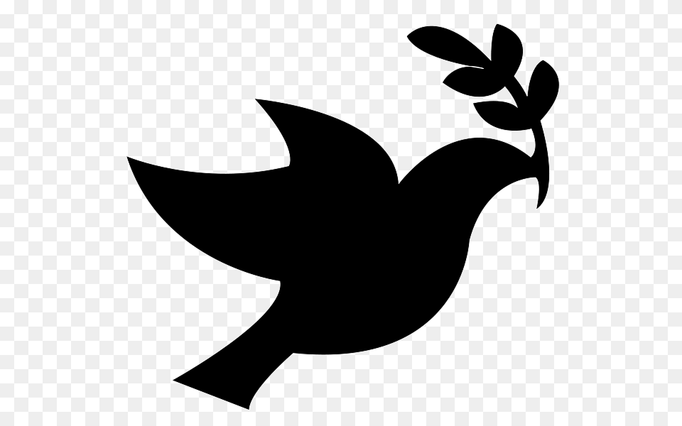 Sihouettes Peace Dove, Silhouette, Stencil, Leaf, Plant Free Transparent Png