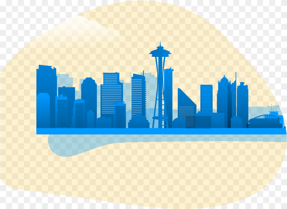 Siimpl Seattle Skyline Silhouette, Urban, City, Metropolis, Water Free Transparent Png