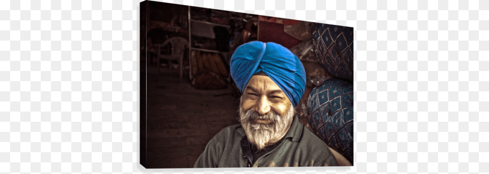 Sikh Man Canvas Print Turban, Clothing, Portrait, Photography, Person Free Png
