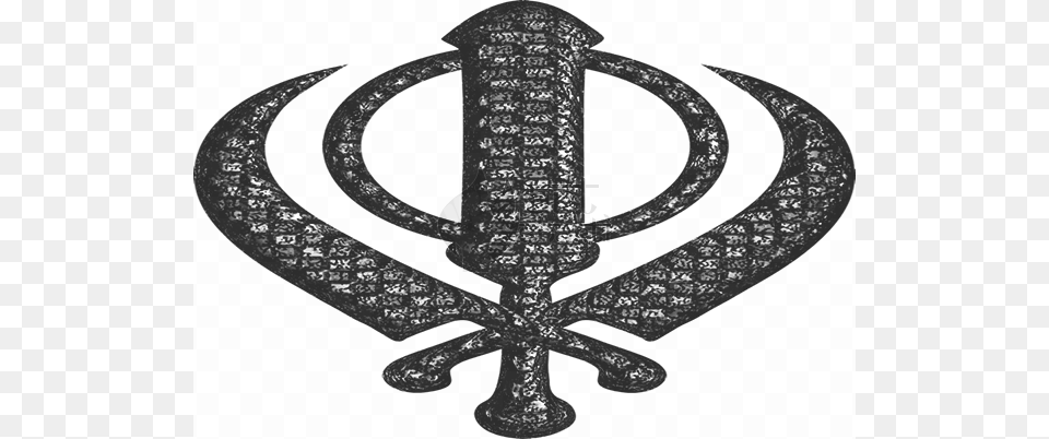 Sikh Religion Dharma Khanda Black White Dark Criss Cross, Accessories, Jewelry, Appliance, Ceiling Fan Free Png