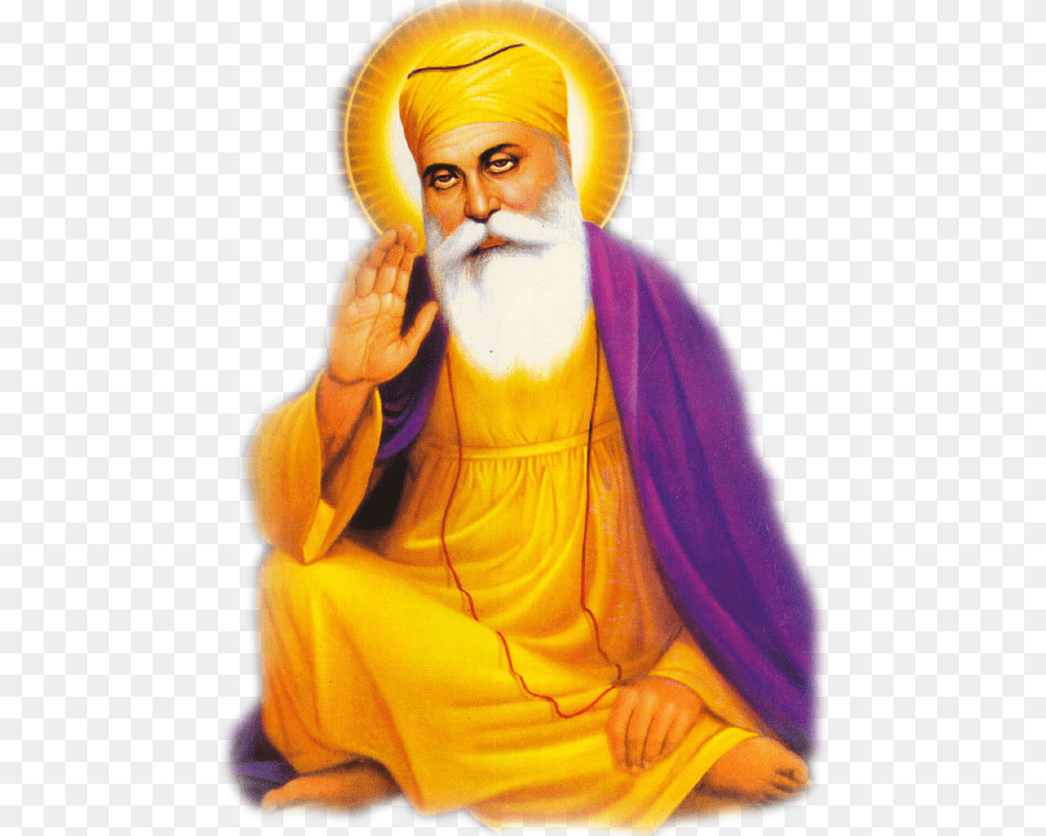 Sikhism Images Guru Nanak Dev Ji, Adult, Person, Man, Male Free Png Download