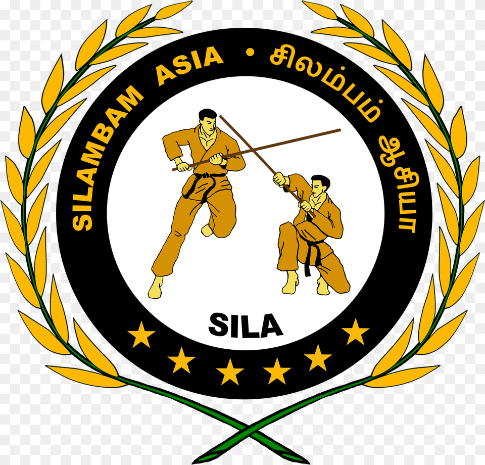 Silambam Asia Logo Silambam Asia, Adult, Male, Man, Person Png Image