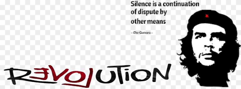 Silence Che Guevara Quotes Calligraphy, Adult, Male, Man, Person Free Png Download