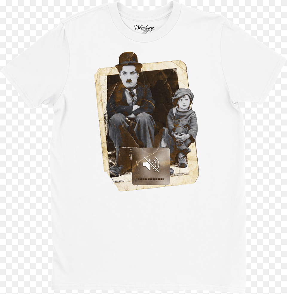 Silence Tee Silence Tee Charlie Chaplin The Kid, T-shirt, Clothing, Person, People Free Transparent Png
