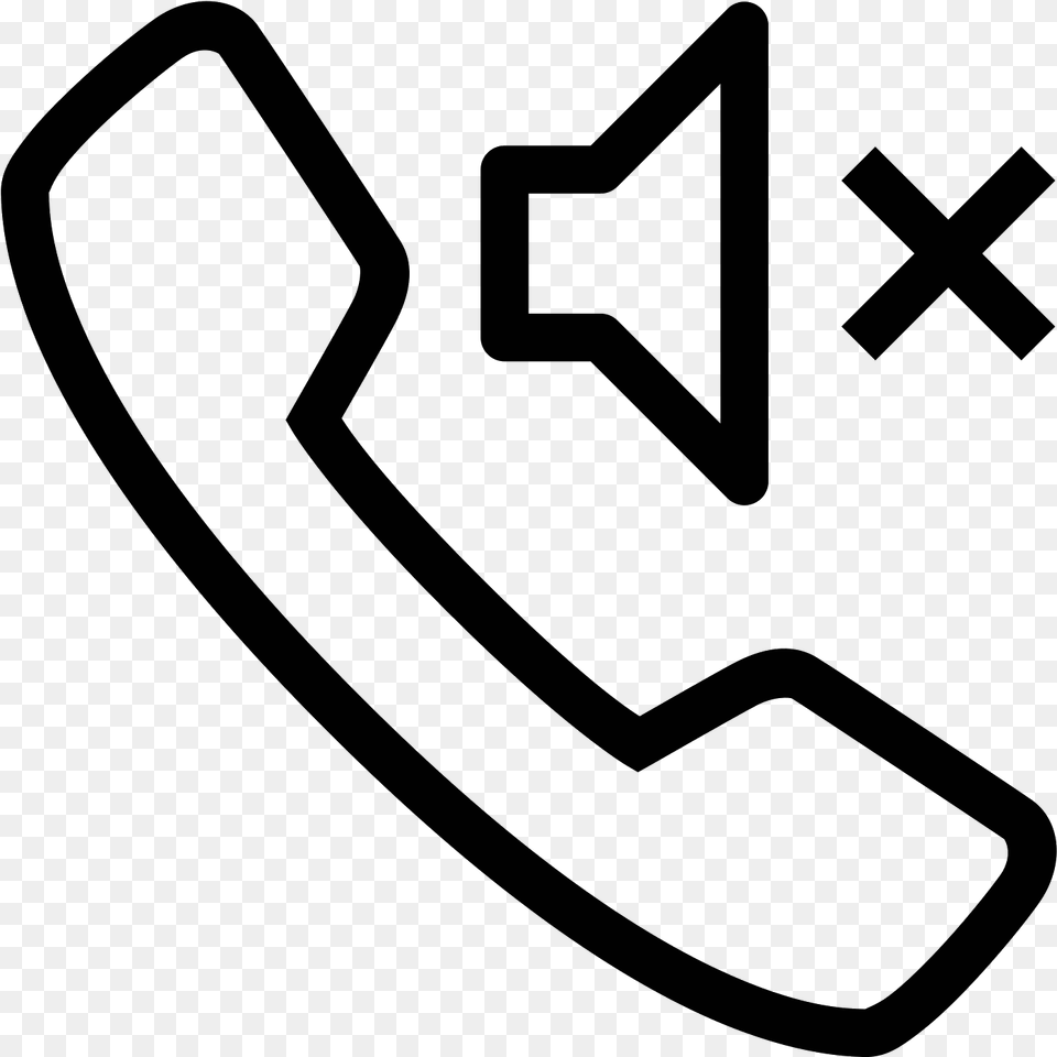 Silent Call Icon Phone Icon Hd, Gray Free Png Download