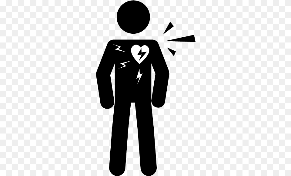 Silent Cardiac Ischemia Coronary Heart Disease Icon, Stencil Free Png