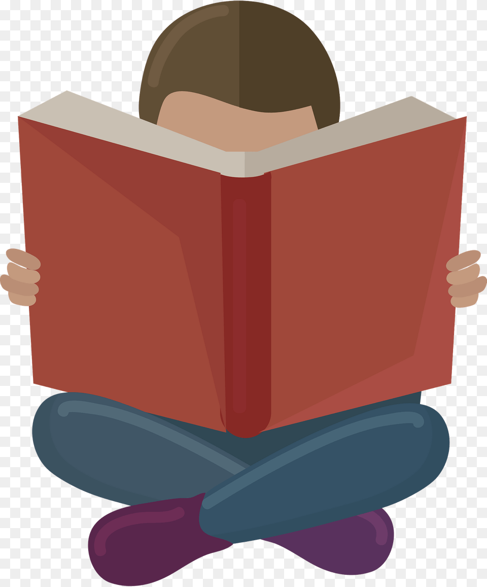 Silent Reading Clipart, Person, Book, Publication Png Image