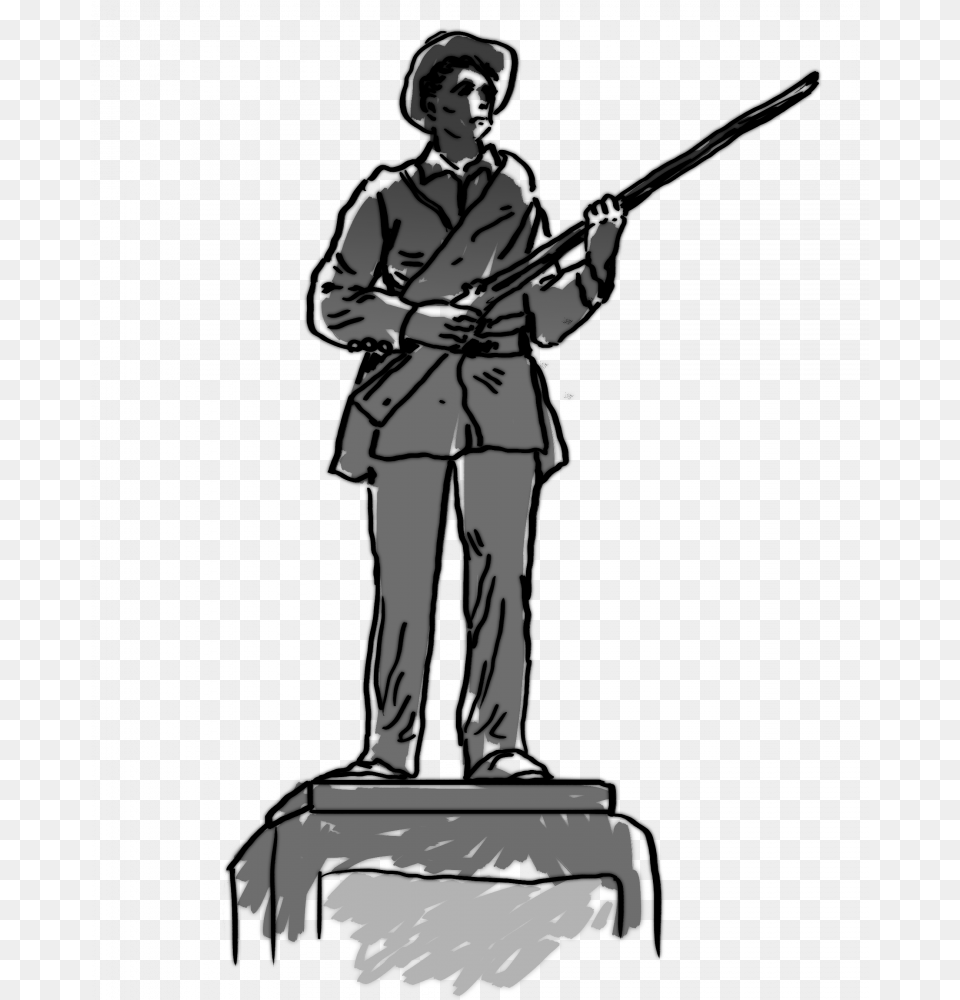 Silent Sam Soldier, Adult, Male, Man, Person Png Image