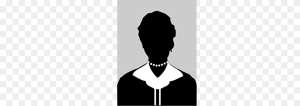 Silhouette Accessories, Stencil, Person, Necklace Png Image